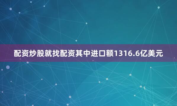 配资炒股就找配资其中进口额1316.6亿美元